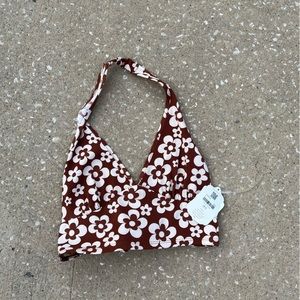 NWT boho flower halter top